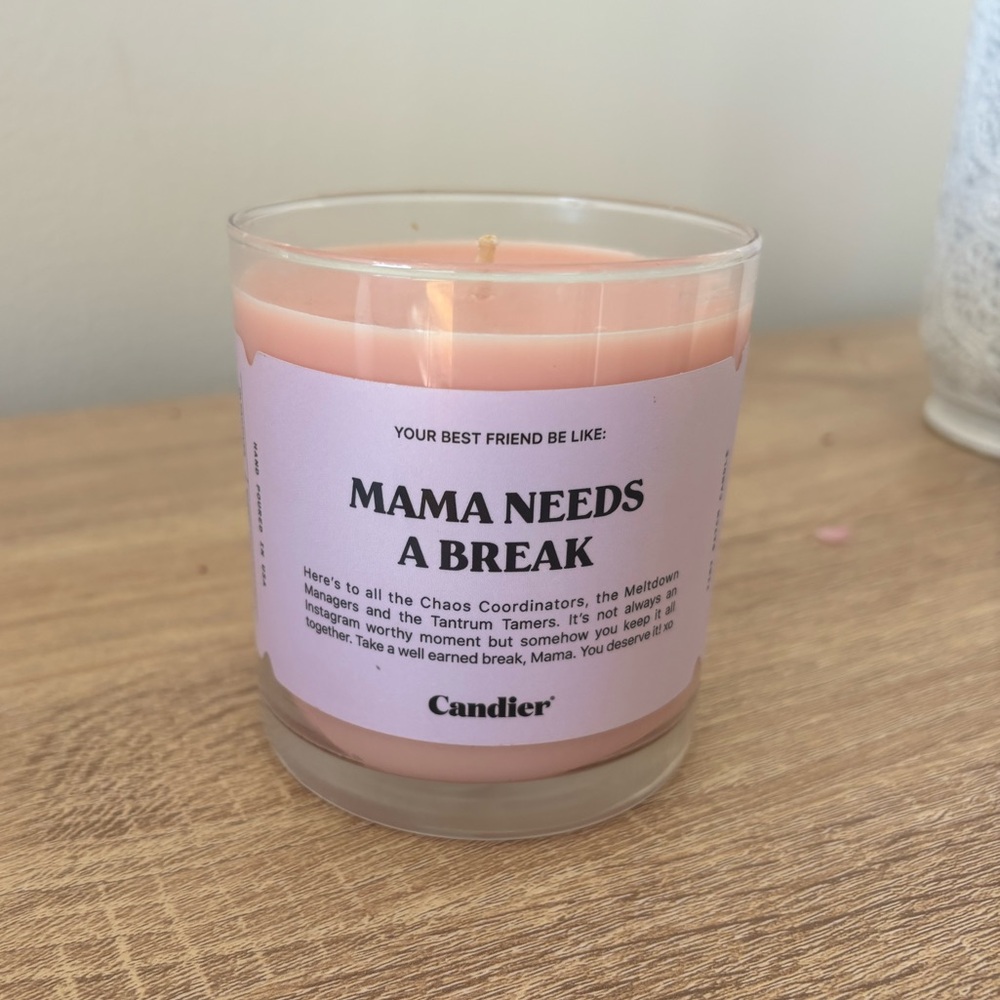 Mama needs a break candle